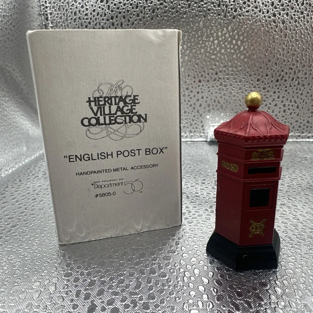 Department‎ 56 English Post Box Heritage Village Retired Accessories #5805-0